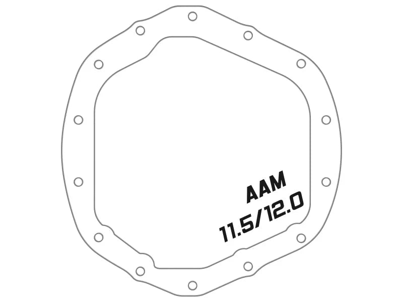 aFe Street Series Rear Differential Cover Raw w/ Machined Fins 20-21 GM Trucks V8-6.6L - Side View