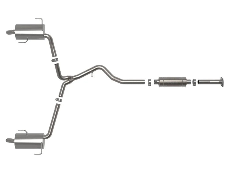 aFe Subaru Outback 20-23 H4-2.4L Takeda 2-1/2 IN to 2-1/4 IN 304 Stainless Steel Cat-Back Exhaust - Installation View