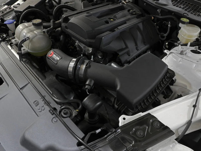 aFe Super Stock Induction System Pro Dry S Media 15-20 Ford Mustang L4-2.3L (t) - Side View