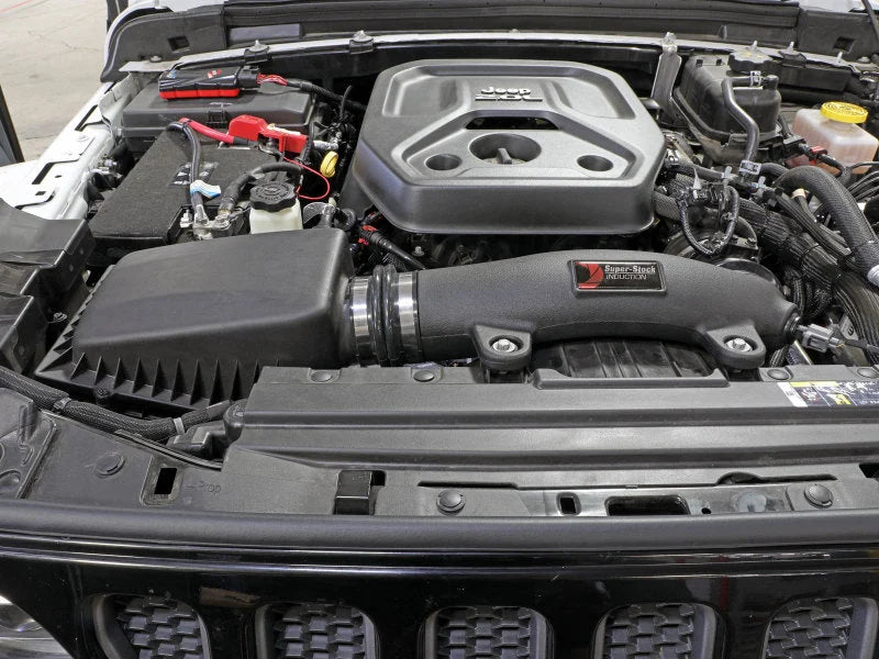 aFe Super Stock Induction System Pro Dry S Media 18-21 Jeep Wrangler JL L4-2.0L (t) - Side View