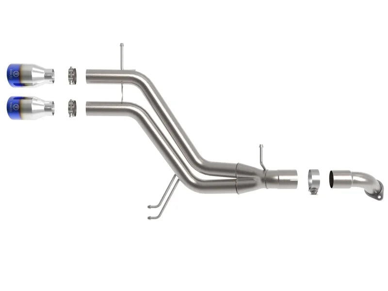 aFe Takeda 13-17 Hyundai Veloster L4-1.6L 2-1/2in 304 SS Axle-Back Exhaust w/ Blue Flame Tips - Additional View 6