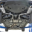 Load image into Gallery viewer, aFe Takeda 16-17 Lexus RC 200T 2.0L (t) 2in. SS Axle-Back Exhaust System w/Polished Blue Tips - Side View
