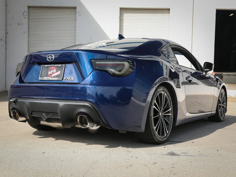 aFe Takeda 17-20 BRZ/FRS/86 2.5in 304 Stainless Steel Cat-Back Exhaust - Side View