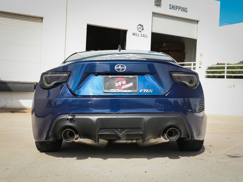 aFe Takeda 17-20 BRZ/FRS/86 2.5in 304 Stainless Steel Cat-Back Exhaust - Installation View