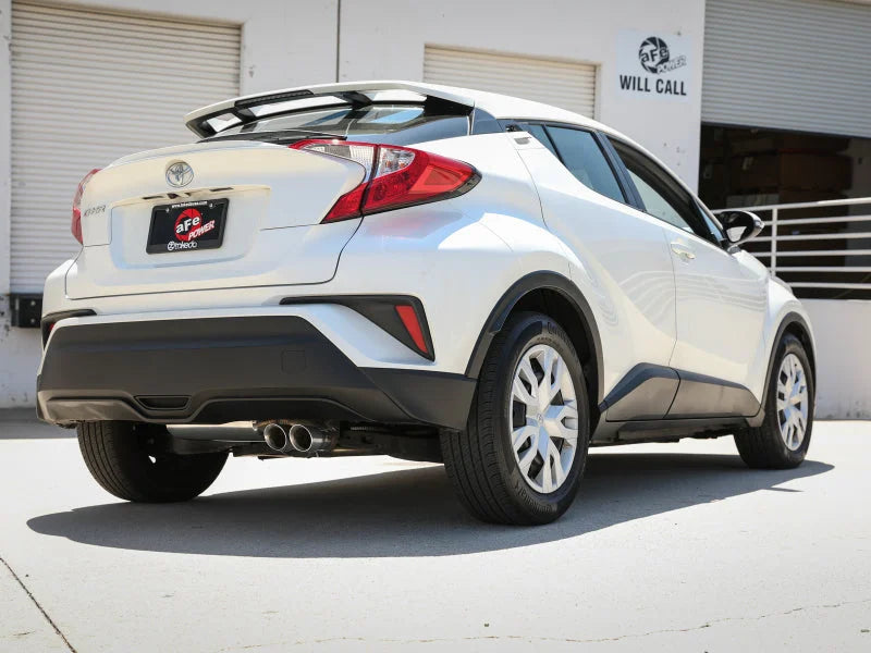 aFe Takeda 18-21 Toyota C-HR 2.0L 2.5in 304 Stainless Steel Cat-Back Exhaust w/ Polished Tip - Side View