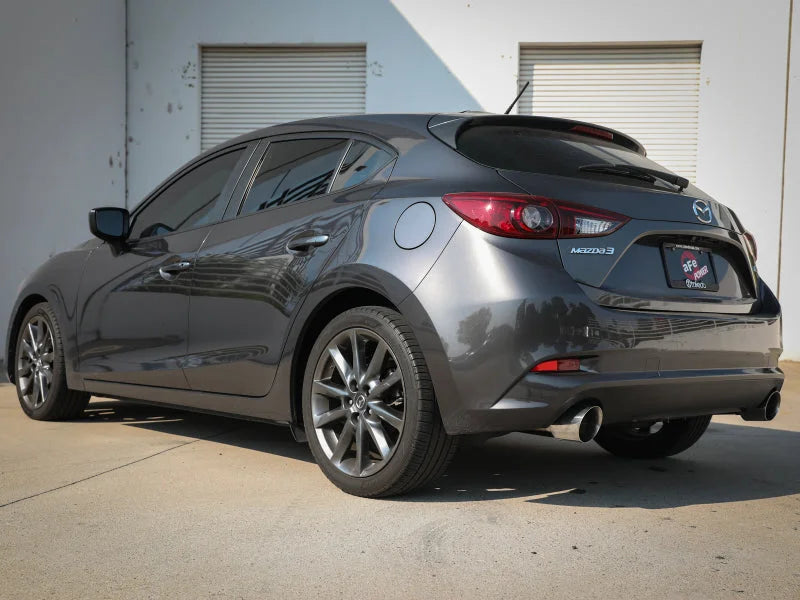 aFe Takeda 2-1/2in 304 SS Axle-Back Exhaust w/ Polished Tips 14-18 Mazda 3 L4 2.0L/2.5L - Installation View