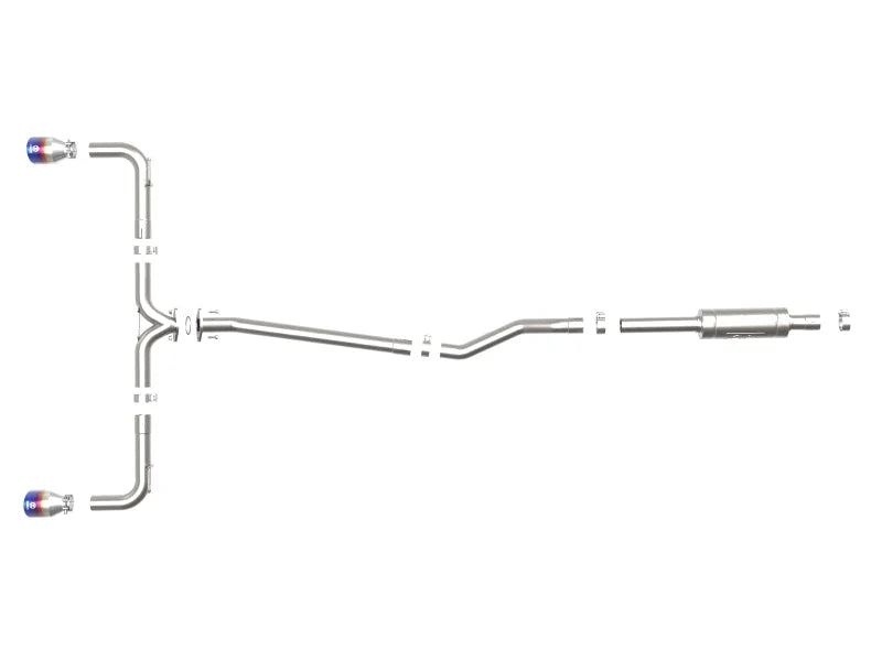 aFe Takeda 2-1/2in 304 SS Cat-Back Exhaust w/ Blue Flame Tips 14-18 Mazda 3 L4 2.0L/2.5L - Additional View 8