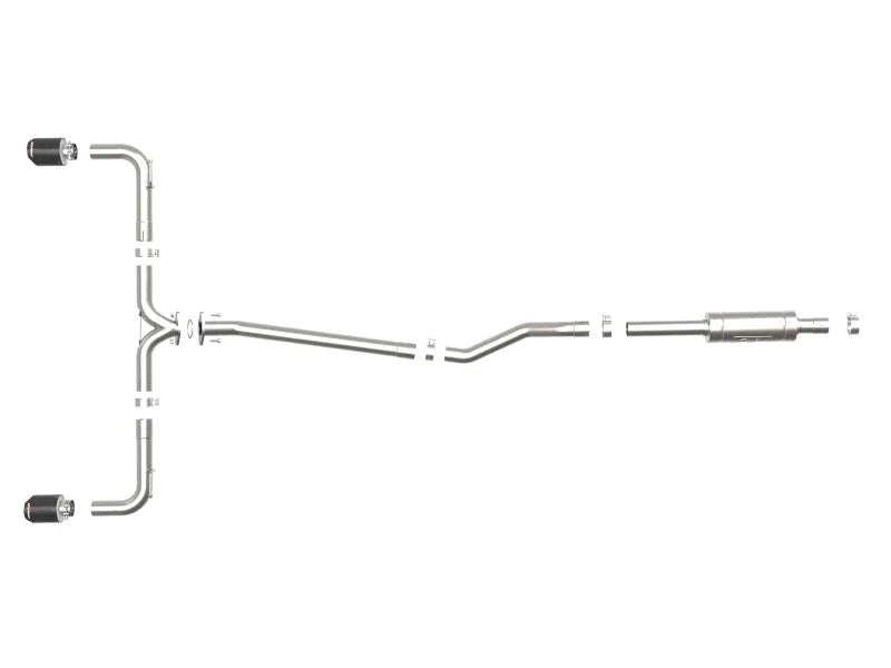 aFe Takeda 2-1/2in 304 SS Cat-Back Exhaust w/ Carbon Fiber Tips 14-18 Mazda 3 L4 2.0L/2.5L - Additional View 10
