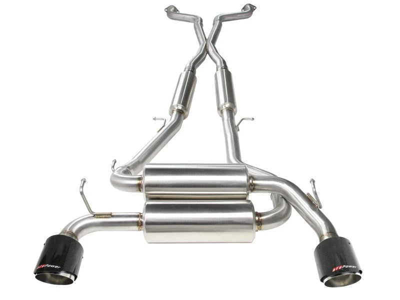 aFe Takeda 2-1/2in 304SS Cat-Back Exhaust Infiniti G37 08-13/Q60 14-15 V6-3.7 w/ Carbon Fiber Tips - Additional View 6