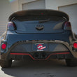 Load image into Gallery viewer, aFe Takeda 2-1/2in to 3in SS-304 Cat-Back Exhaust w/ Blue Flame Tips 13-17 Hyundai Veloster L4-1.6L - Back View
