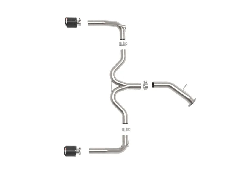 aFe Takeda 20-21 Kia Forte GT 1.6L (t) 3in to 2.5in SS Axle-Back Exhaust System w/ Carbon Fiber Tips - Additional View 5