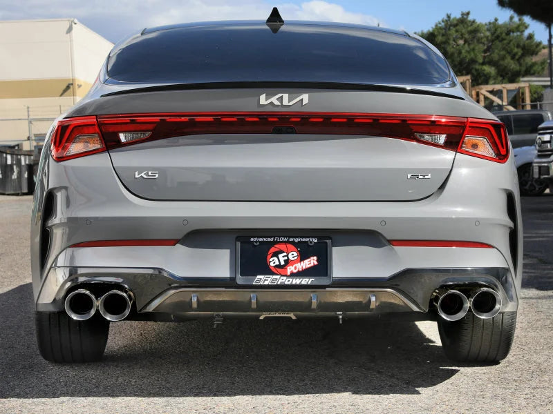 aFe Takeda 21-24 Kia K5 GT L4-2.5L (t) SS Axle-Back Exhaust System w/ Polished Tips - Side View