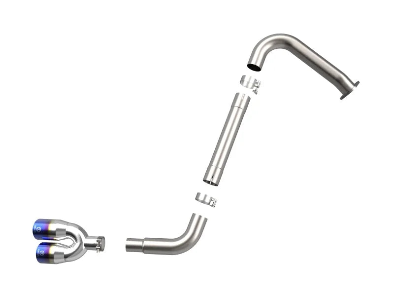 aFe Takeda 21-25 Hyundai Elantra 1.6L (t) 3in. SS Axle-Back Exhaust System w/Blue Flame Tips - Additional View 5