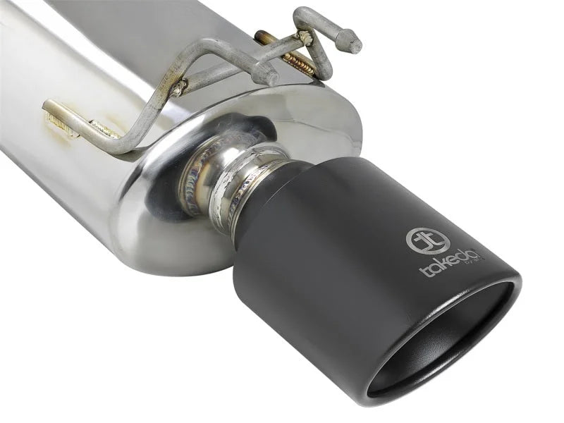 aFe Takeda 2.25-1.75in 304 SS Axle-Back Exhaust w/ Black Tips 13-17 Honda Accord Sport Sedan I4-2.4L - Side View
