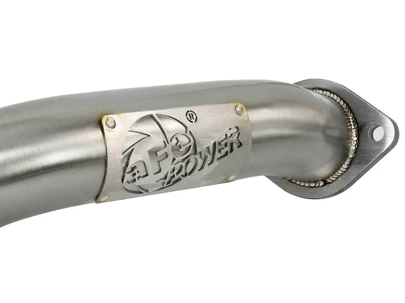 aFe Takeda 2.5in 304 SS Axle-Back Exhaust w/ Polished Tips 16-18 Infiniti Q50 V6-3.0L (tt) - Back View