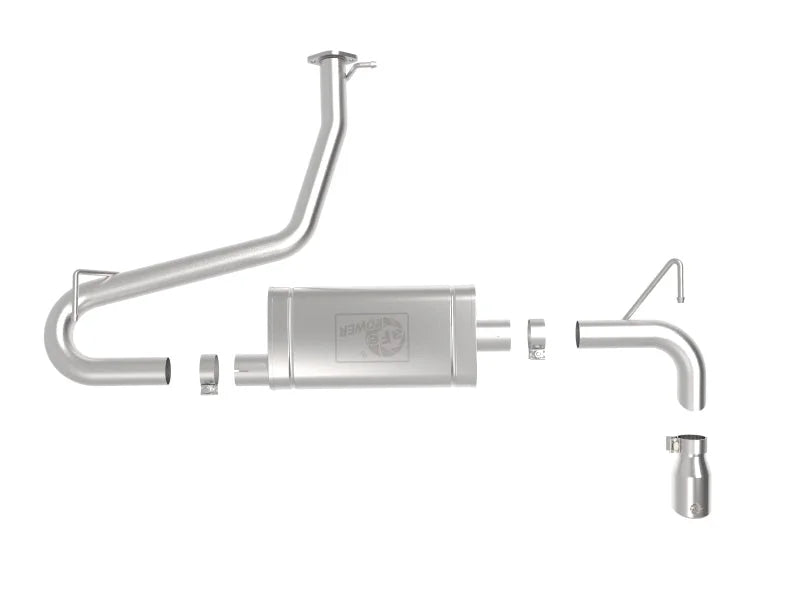 aFe Takeda 2.5in 304 SS Axle-Back Exhaust w/Polished Tips 18-22 Hyundai Kona L4-1.6L (t) AWD - Side View
