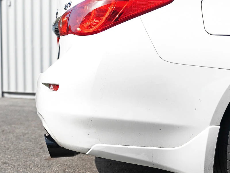 aFe Takeda 2.5in 304 SS Cat-Back Exhaust System w/ Black Tips 16-18 Infiniti Q50 V6-3.0L (tt) - Side View