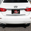 Load image into Gallery viewer, aFe Takeda 2.5in 304 SS Cat-Back Exhaust System w/ Black Tips 16-18 Infiniti Q50 V6-3.0L (tt) - Back View