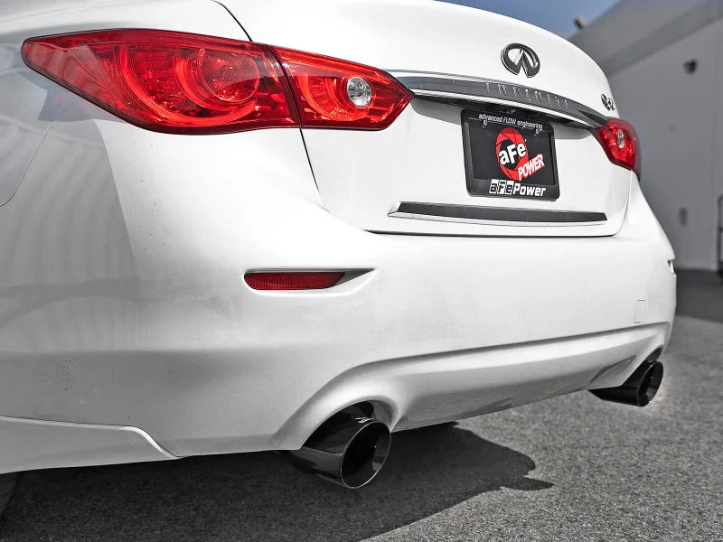 aFe Takeda 2.5in 304 SS Cat-Back Exhaust System w/ Black Tips 16-18 Infiniti Q50 V6-3.0L (tt) - Additional View 5