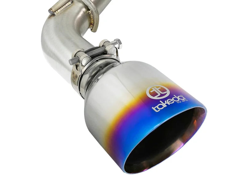aFe Takeda 2.5in 304 SS Cat-Back Exhaust System w/ Blue Flame Tips 16-18 Infiniti Q50 V6-3.0L (tt) - Additional View 5
