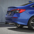 Load image into Gallery viewer, aFe Takeda 2.5in 304 SS Cat-Back Exhaust System w/CF Tips 2022+ Honda Civic L4-1.5L (t) - Back View