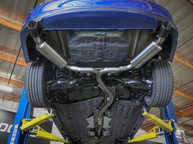aFe Takeda 2.5in 304 SS Cat-Back Exhaust System w/CF Tips 2022+ Honda Civic L4-1.5L (t) - Installation View