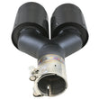 Load image into Gallery viewer, aFe Takeda 2.5in 304 Stainless Steel Clamp-on Exhaust Tip Driver side 2.5in Inlet 4in Dual-Carbon - Additional View 5