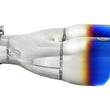 Load image into Gallery viewer, aFe Takeda 2.5in 304 Stainless Steel Clamp-on Exhaust Tip Driver Side 2.5in Inlet 4inDual-Blue Flame - Installation View