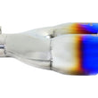 Load image into Gallery viewer, aFe Takeda 2.5in 304 Stainless Steel Clamp-on Exhaust Tip Passenger Side 2.5in Inlet 4inDual - Blue - Back View