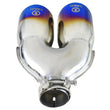 Load image into Gallery viewer, aFe Takeda 2.5in 304 Stainless Steel Clamp-on Exhaust Tip Passenger Side 2.5in Inlet 4inDual - Blue - Additional View 5
