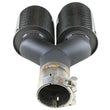 Load image into Gallery viewer, aFe Takeda 2.5in 304 Stainless Steel Clamp-on Exhaust Tip Passenger Side 2.5in Inlet 4inDual-Carbon - Installation View