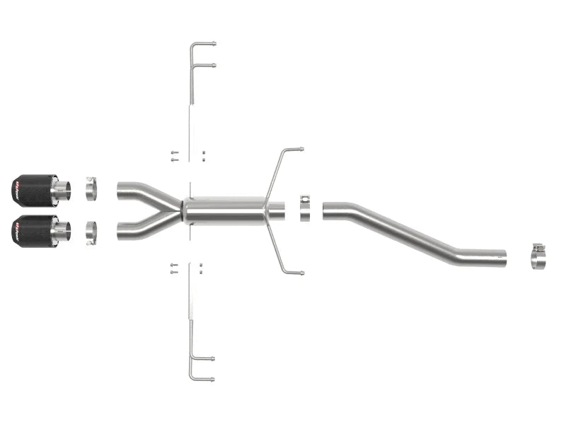 aFe Takeda 2.5in 304SS Axle-Back Exhaust System 17-19 Honda Civic Type R L4-2.0L (t) - Additional View 5