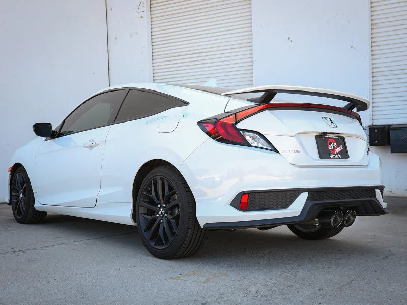 aFe Takeda 2.5in 304SS Cat-Back Exhaust System 17-20 Honda Civic SI Coupe L4-1.5L (t) - Side View