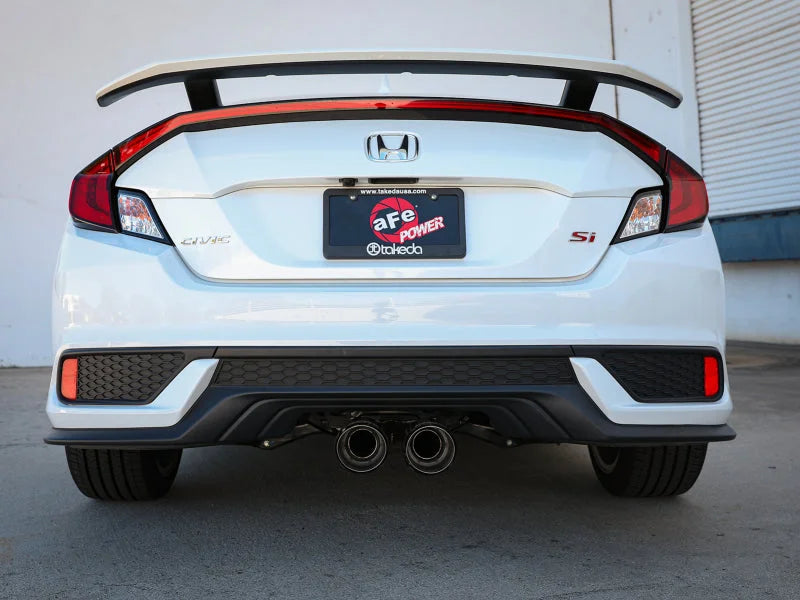 aFe Takeda 2.5in 304SS Cat-Back Exhaust System 17-20 Honda Civic SI Coupe L4-1.5L (t) - Installation View