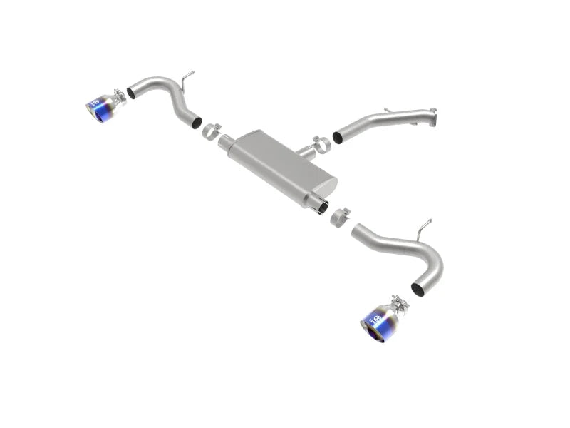 aFe Takeda 2.5in 409 SS Axle-Back Exhaust System Blue Flame 18-20 Hyundai Elantra GT L4-1.6L(t) - Additional View 5