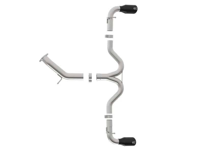 aFe Takeda 3-2.5in 304 SS Axle-Back Exh System w/Black Tip 2018 Hyundai Elantra GT Sport I4-1.6L (t) - Back View