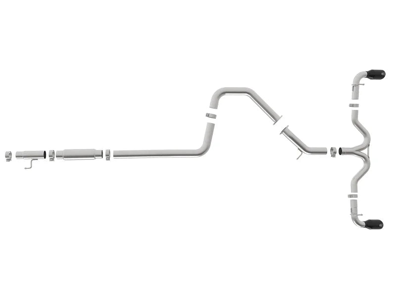 aFe Takeda 3-2.5in 304 SS Cat-Back Exh System w/Black Tips 2018 Hyundai Elantra GT Sport I4-1.6L (t) - Side View