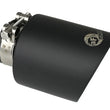Load image into Gallery viewer, aFe Takeda 304 SS Clamp-On Exhaust Tip 2.5in. Inlet / 4.5in. Outlet / 7in. L - Black - Main Product View