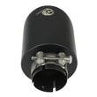 Load image into Gallery viewer, aFe Takeda 304 SS Clamp-On Exhaust Tip 2.5in. Inlet / 4.5in. Outlet / 7in. L - Black - Back View