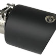 Load image into Gallery viewer, aFe Takeda 304 SS Clamp-On Exhaust Tip 2.5in. Inlet / 4.5in. Outlet / 7in. L - Black - Additional View 7