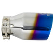 Load image into Gallery viewer, aFe Takeda 304 Stainless Steel Clamp-On Exhaust Tip 2.5in Inlet / 4in Outlet - Blue Flame - Installation View