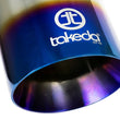 Load image into Gallery viewer, aFe Takeda 304 Stainless Steel Clamp-On Exhaust Tip 2.5in Inlet / 4in Outlet - Blue Flame - Additional View 5