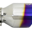 Load image into Gallery viewer, aFe Takeda 304 Stainless Steel Clamp-On Exhaust Tip 2.5in. Inlet / 4.5in. Outlet - Blue Flame - Additional View 6