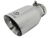Load image into Gallery viewer, aFe Takeda 304 Stainless Steel Clamp-On Exhaust Tip 2.5in. Inlet / 4.5in. Outlet / 9in. L - Polished - Main Product View
