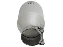 Load image into Gallery viewer, aFe Takeda 304 Stainless Steel Clamp-On Exhaust Tip 2.5in. Inlet / 4.5in. Outlet / 9in. L - Polished - Installation View