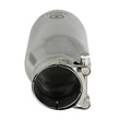 Load image into Gallery viewer, aFe Takeda 304 Stainless Steel Clamp-On Exhaust Tip 2.5in. Inlet / 4in. Outlet / 8in. L - Polished - Back View