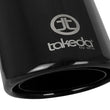 Load image into Gallery viewer, aFe Takeda 304 Stainless Steel Clamp-On Exhaust Tip 2.5in.Inlet / 4in Outlet - Black - Side View
