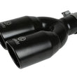 Load image into Gallery viewer, aFe Takeda 304 Stainless Steel Clamp-on Exhaust Tip Black 2-1/2ininlet x 3-1/2in Outlet X 12in L - Main Product View