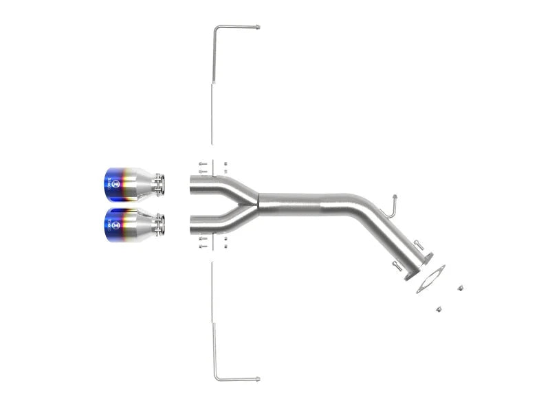 aFe Takeda 3in-2.5in 304 SS Axle-Back Exhaust w/Blue Flame Tip 19-20 Hyundai Veloster I4-1.6L(t) - Additional View 6