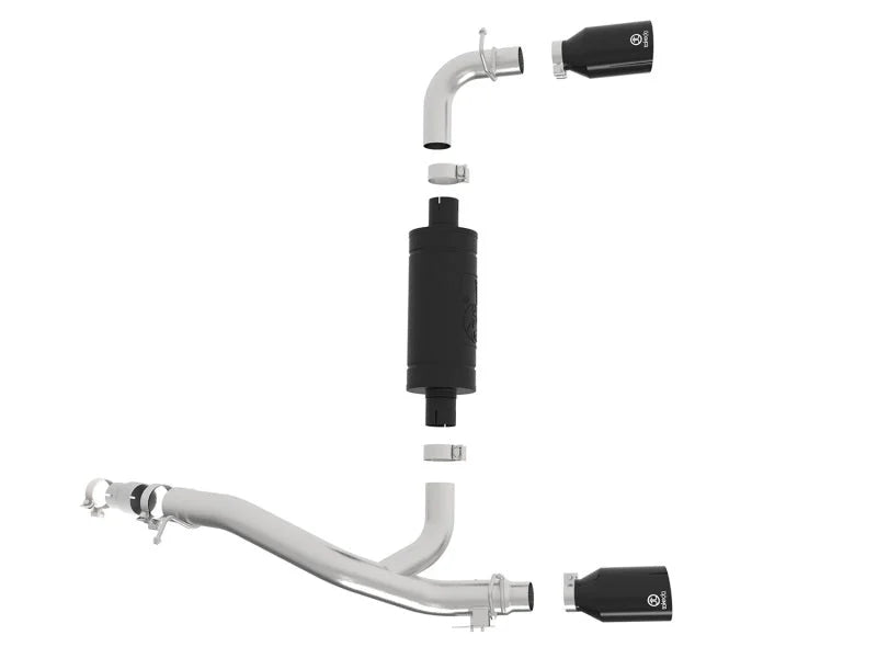 aFe Takeda 3in 304 SS Axle-Back Exhaust System w/ Black Tip 16-18 Ford Focus RS 2.3L (t) - Additional View 7